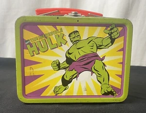 Vintage 1998 Marvel Comics The Incredible Hulk Small Lunchbox Tin Box 5.5"x4.5” - Picture 1 of 9