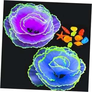 Glowing Fish Tank Decorations Glow Aquarium Decor Coral Ornaments, 2pcs - Picture 1 of 7