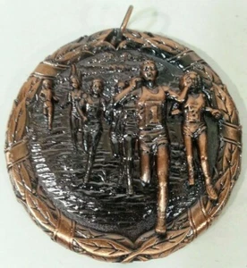 Laufen, 100 Yard Armaturenbrett, Cross Country, ETC. Bronzemedaille Sportmedaillon  - Bild 1 von 6