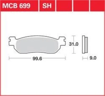 Plaquettes de frein LG MCB 699, avant pour ITALJET Jupiter YAMAHA TW125 YP250 YZ - Photo 1/4