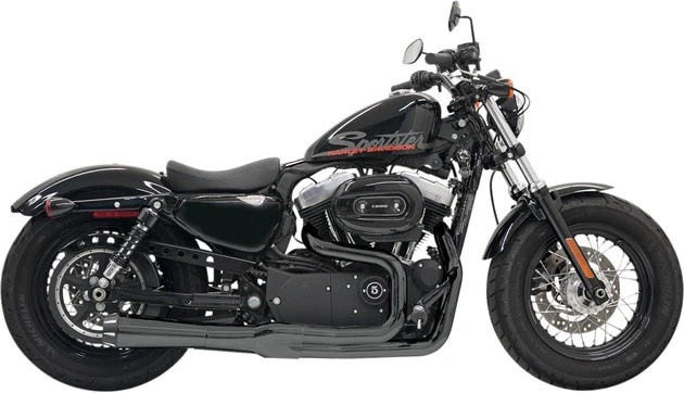 Bassani Mega Power Megaphone Exhaust System 4" Black Harley Davidson Sportster — 第 1/1 张图片