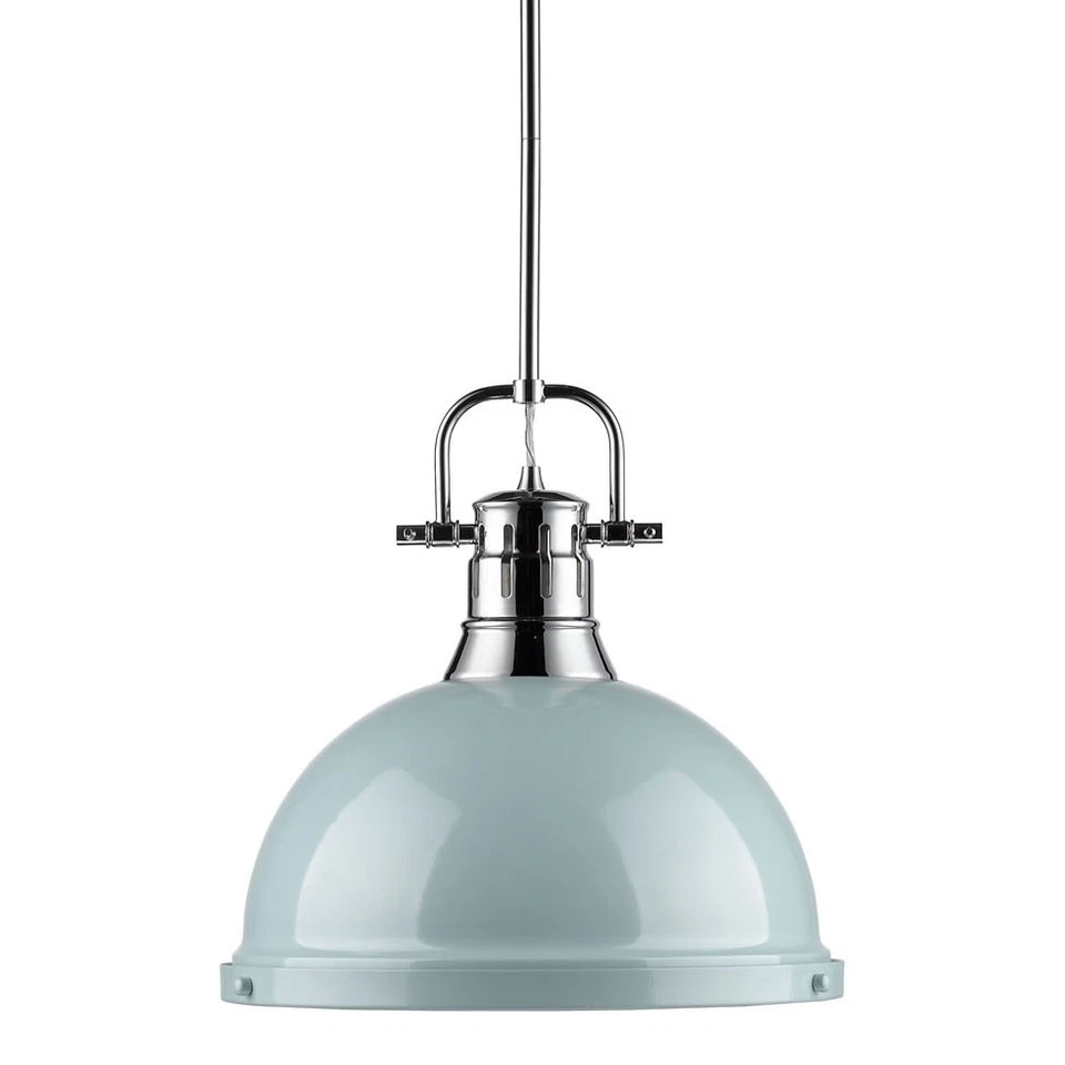 Golden Lighting 3604-l Ch-sf Duncan Pendant Light Chrome