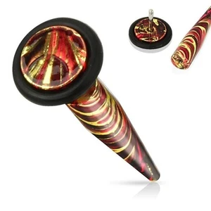 Body Accentz� Multi Color Plated Electric Coated 316L Surgical Steel 16g Fake Ta - Picture 1 of 1