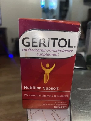Suplemento multivitamínico e multimineral Geritol 100 comprimidos EXP 09/2027 - Imagem 1 de 2