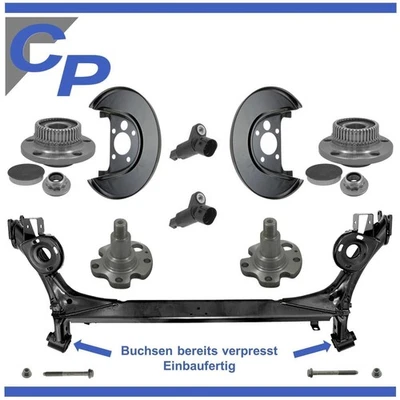 Hinterachse komplett für Audi A3 Leon Toledo Octavia Golf 4 Bora New Beetle - Bild 1 von 4