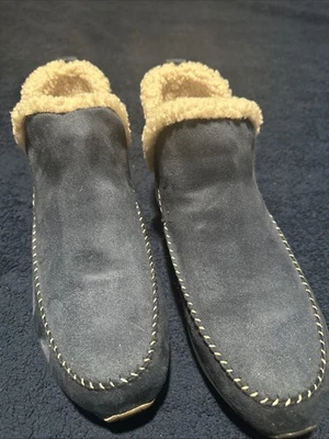 Bota sin cordones Easy Spirit para mujer azul/blanco cómoda forrada de piel sintética 7,5 M NUEVA Foto 1 de 4