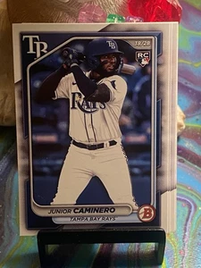 Junior Caminero 2024 Bowman Paper RC #20 Tampa Bay Rays Rookie QTY - Picture 1 of 2