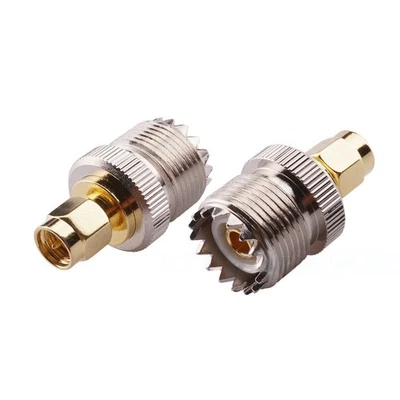 2Pcs UHF Female To SMA Male RF Coaxial Converter Coax Adapter - Image 1 of 4