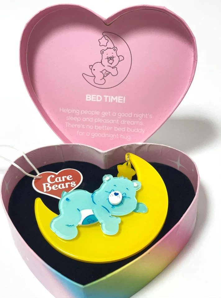 ERSTWILDER CARE BEARS BED TIME! BROOCH 2022 NEW IN BOX - Image 1 of 4