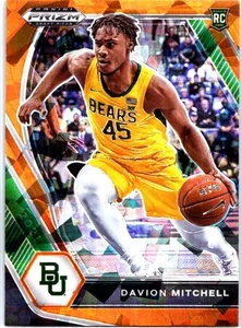 2021 Panini Prizm Draft Picks Davion Mitchell RC Orange Ice Baylor Bears - Picture 1 of 2