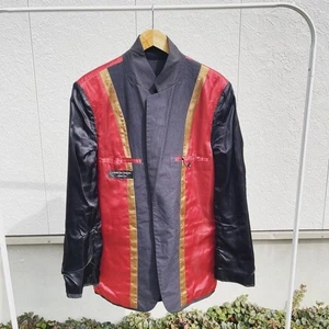 Vintage 2000 Comme des Garcons Homme Plus Lining Design Jacket Size L Black Red - Bild 1 von 4