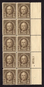 Scott #551 Nathan Hale Plate Block of 10 Stamps - MNH P#17038 - Picture 1 of 2