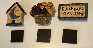 Quacker Factory Birdhouse/ Basket/ Sign Button Covers. Magnets inc. for fridge - Picture 1 of 7