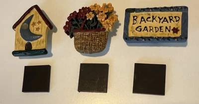 Quacker Factory Birdhouse/ Basket/ Sign Button Covers. Magnets inc. for fridge - Image 1 of 4