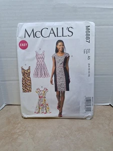 McCall's Sewing Pattern M6887 Misses' Lined Dresses 4 Variations - Uncut - Picture 1 of 5