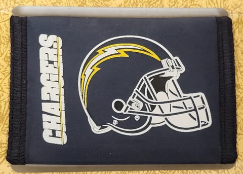 NFL San Diego Chargers Nylon Tri-Fold Wallet, NEW (Helmet) Cover