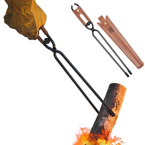 Metal Handle Wood Burner Charcoal Clip Portable Lightweight Outdoor Camping Tool - Picture 1 of 11