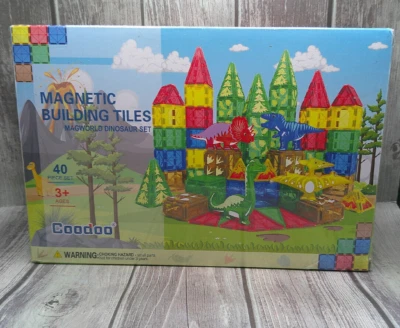Magnetic Building Tiles Magworld Dinosaur Set - NIB - Image 1 of 4
