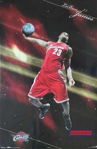 LeBron James Cleveland Cavaliers “Space” 2005 NBA Poster 23.5 x 34 Cover