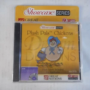Great Notions Dream Designs Plush Pals Chickens Embroidery Design CD & Fabric - Picture 1 of 2