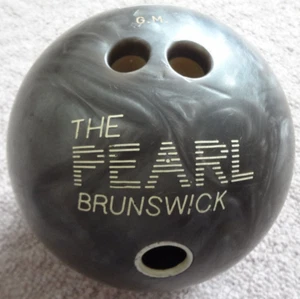 BRUNSWICK THE PEARL BOWLING BALL 15 lb 8 oz G.M. VINTAGE GRAY SILVER SMOKE SWIRL - Picture 1 of 8