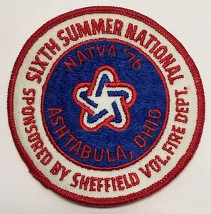 NATVA Patch 6th SUMMER NATIONAL 1976 Ashtabula OH ATTEX,HUSTLER,MAX,SCRAMBLER - Bild 1 von 2