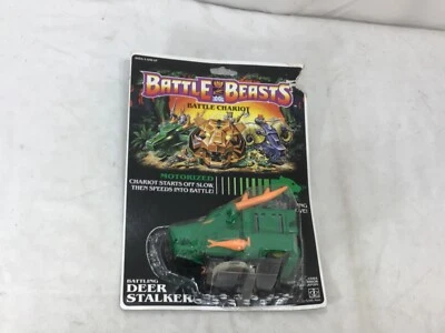 1987 Battle Beast Chariot Battling Deer Stalker & Figure MOC Carded Sealed RARE  - Image 1 of 4