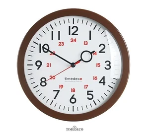 Moderne Kunst Design Runde Wanduhr Unikat Retro Wohndeko Interieur - RA2Braun - Bild 1 von 3