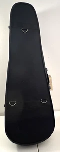 Black Nylon Violin Case With Hard Backing Has Green Velvet Interior - Picture 1 of 21