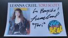 LEANNA CREEL "SAVED BY THE BELL" "TORI SCOTT" AUTOGRAPH 3X5 INDEX CARD