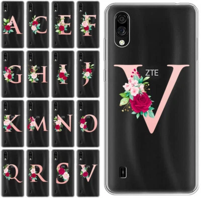 CUSTODIA COVER TRASPARENTE TPU MORBIDA PER ZTE BLADE A5 2020 LETTERE CON FIORI - Immagine 1 di 2