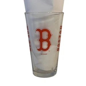 Official MLB Boston Red Sox Pint Clear Glass Boelter/MLBP Red B Logo 16oz - Picture 1 of 6