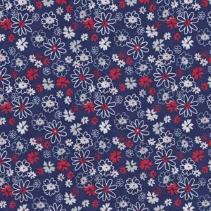 Fabric Fat Quarter 50 x 55cm Material Sewing Patchwork Crafts Flowers Blue - Picture 1 of 1