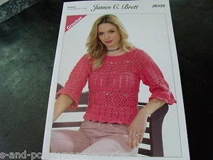 James C Brett Chunky Crochet Pattern JB329 Sweater Small, Medium & Large - Picture 1 of 1