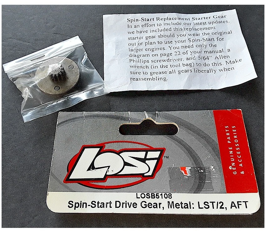 De colección RC Car Team Losi Spin Start Drive Gear Metal LST LOSB5108 Stock Antiguo  Foto 1 de 1