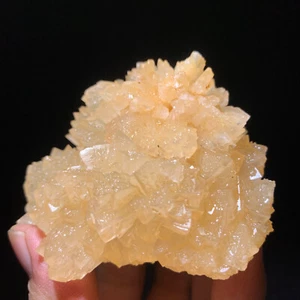 266g Bellissimo esemplare minerale a grappolo di cristalli di calcite gialla naturale - Foto 1 di 14