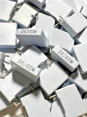 30X - .018uf @ 400V (5%) - MALLORY 160 (AUDIO/TONE) BOX FILM CAPACITOR    # 144M - Image 1 of 3