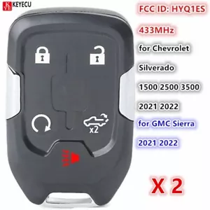 2 for GMC Sierra 1500 2500 3500 2021 2022 Keyless Remote Key Fob 13522904 HYQ1ES - Foto 1 di 4