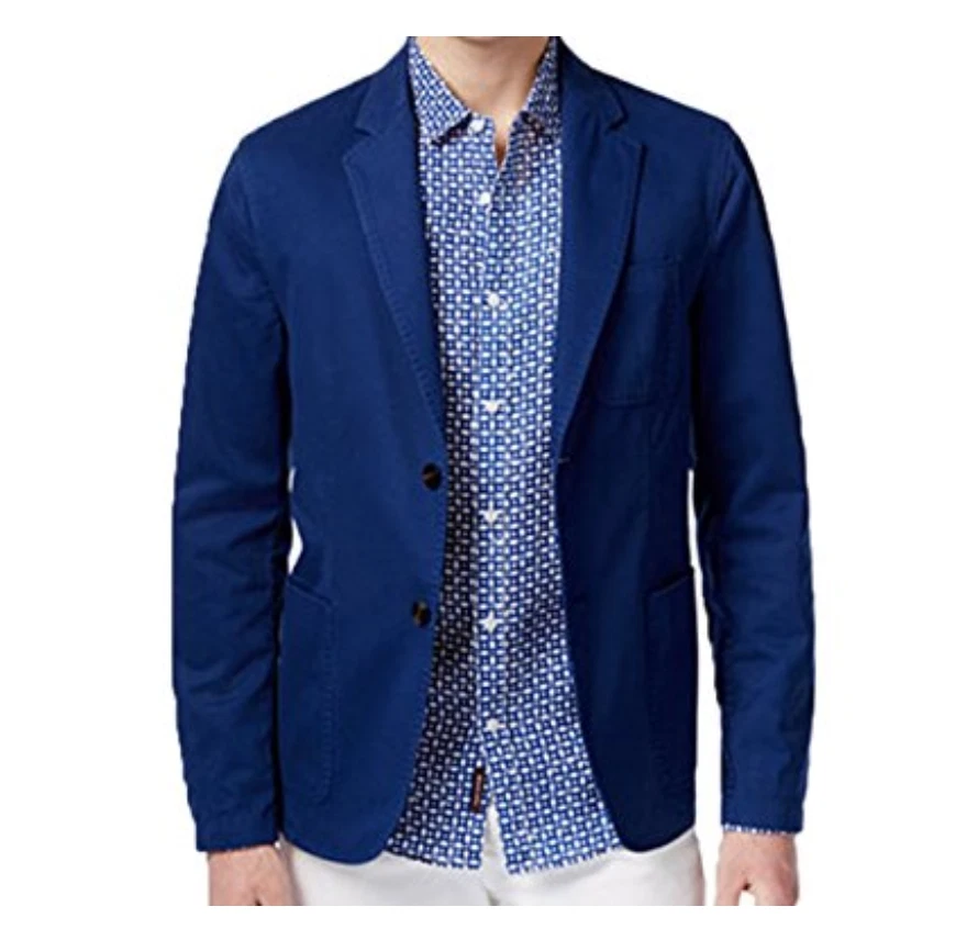 $198Michael Kors Men's Classic-Fit Garment Dyed Sport Coat, Tidal Blue, Size 38R - Image 1 of 1