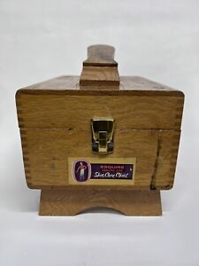 Vintage Esquire Shoe Care Chest Shoe Shine Wooden Box Made In USA No Accessories