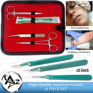 Best Dermaplaning Exfoliating Face Skin Care Kit - Disposable Scalpel #16,10,11 - Picture 1 of 12