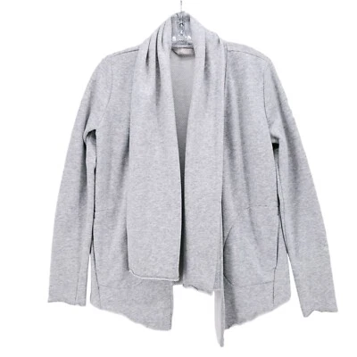 ATHLETA 法国 Terry Tranquility 开放式运动衫开衫 Heather 灰色 XXS — 第 1/4 张图片