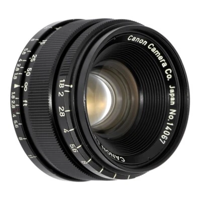 CANON 35mm F1.8 LENS L39 LEICA LTM REPAINTED SEMI GLOSSY BLACK / CLA'd - image 1 of 4