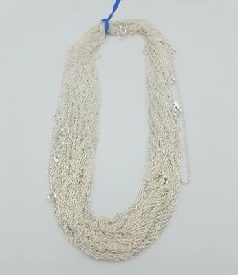 Großhandel Viele 36 Stücke Sterling Versilbert 20 " Seil Halsketten - Bild 1 von 2