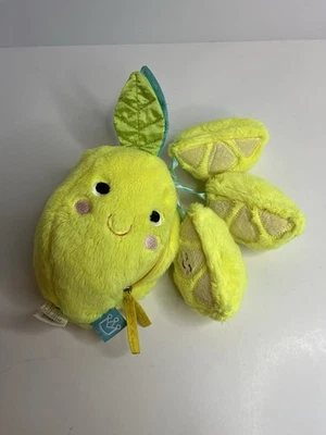 Juguete Manhattan Limón Cremallera con Rebanadas Bebé Sonajero Arrugado Juguete Peluche Foto 1 de 4