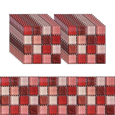  Paquete de 20 salpicaduras peladas y pegadas de 4 pulgadas - impermeables de 4x4 pulgadas diferentes rojas Foto 1 de 4