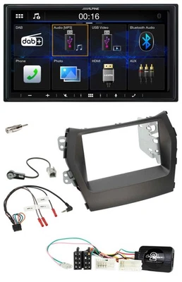 Alpine Bluetooth 2DIN Lenkrad DAB USB Autoradio für Hyundai Santa Fe ab 2012 ohn - Bild 1 von 4