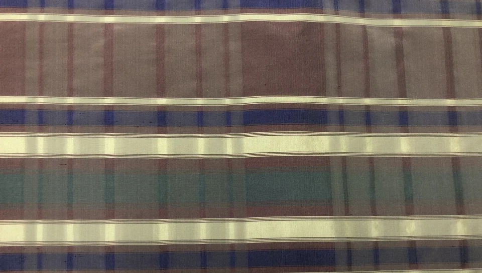 Tafetán 100% seda multi cuadros. tela por patio. 54" de ancho. Foto 1 de 1