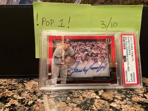 2017 Topps Tribute Sandy Koufax Generations of Excellence Shadowbox Autographs - Picture 1 of 3