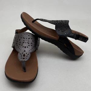Rockport Women's Ridge Circle Slingback Slide Sandals Pewter Size 8.5 - Picture 1 of 10